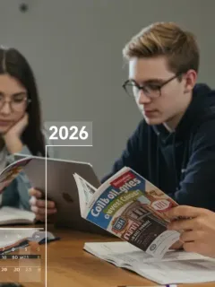 Students preparing early applications for U.S. colleges 2026, focusing on strategic planning.