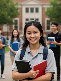 College students smiling on campus, symbolizing Pell Grant access