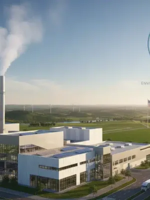 Modern factory with clean emissions, symbolizing EPA's stricter 2026 standards