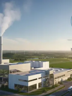 Modern factory with clean emissions, symbolizing EPA's stricter 2026 standards