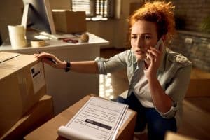 woman worried with US-EU tariff escalation 2025