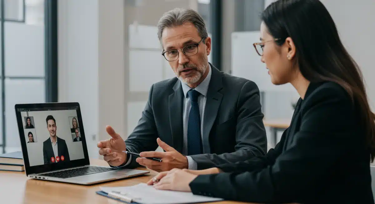Career counselor advising a student on online bachelor's degree options