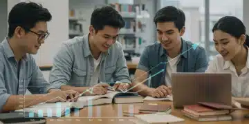 Students preparing for 2026 graduate school admissions in the US, utilizing competitive strategies.