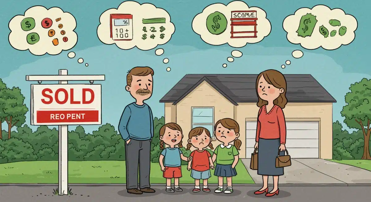 Family considering home purchase amidst fluctuating mortgage rates.