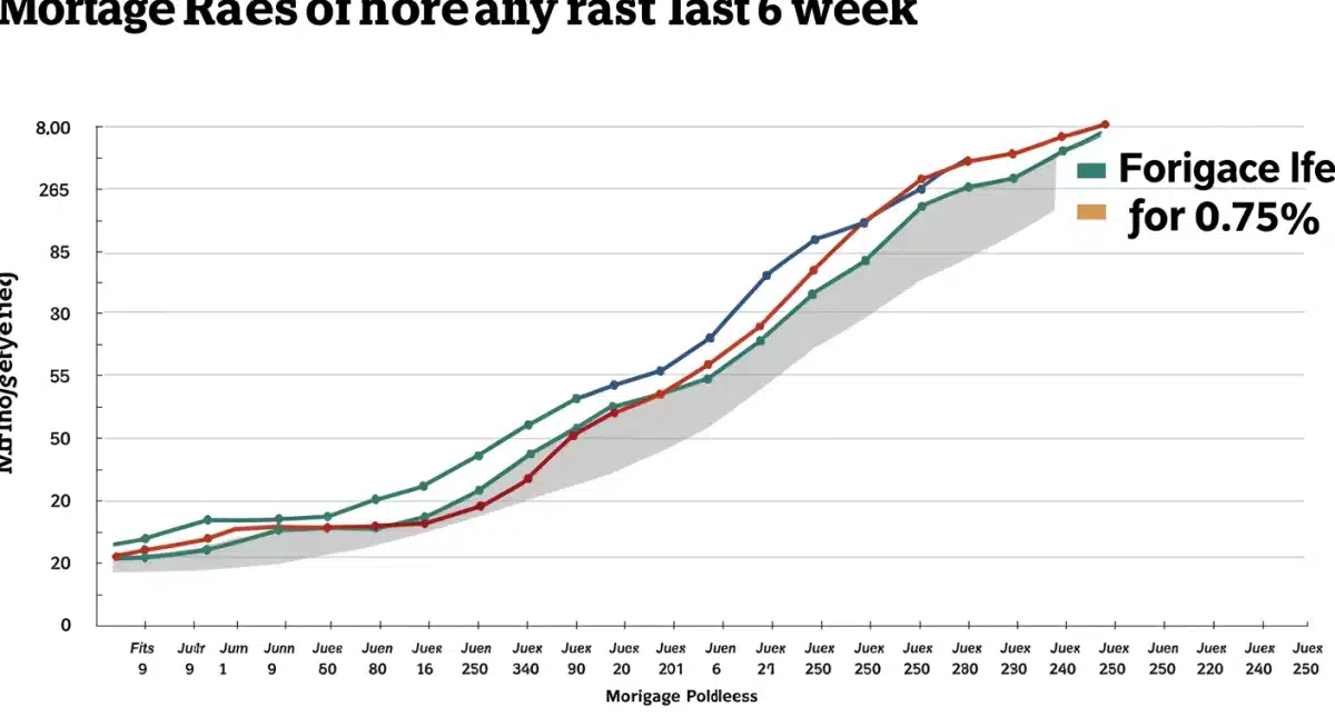 Chart depicting 0.75% mortgage rate fluctuation over six weeks.