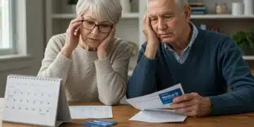 Senior couple reviewing Medicare Part B premium increase documents