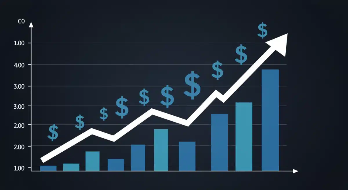 Upward trend graph symbolizing Social Security COLA benefit increase.
