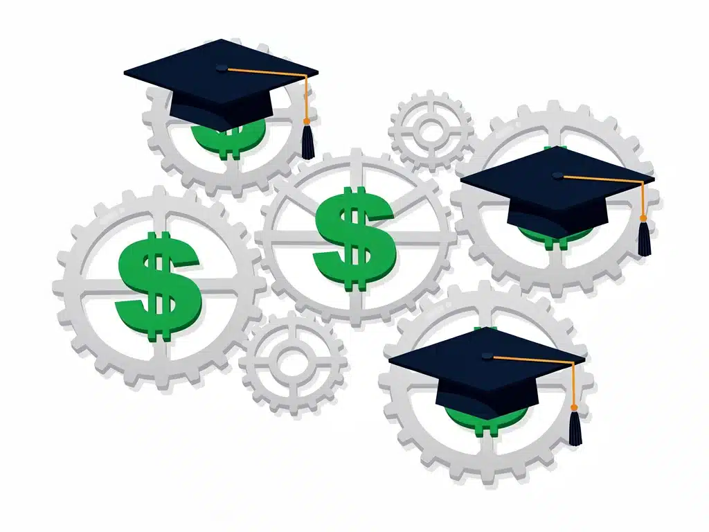 Graphic illustrating financial aid mechanism for education