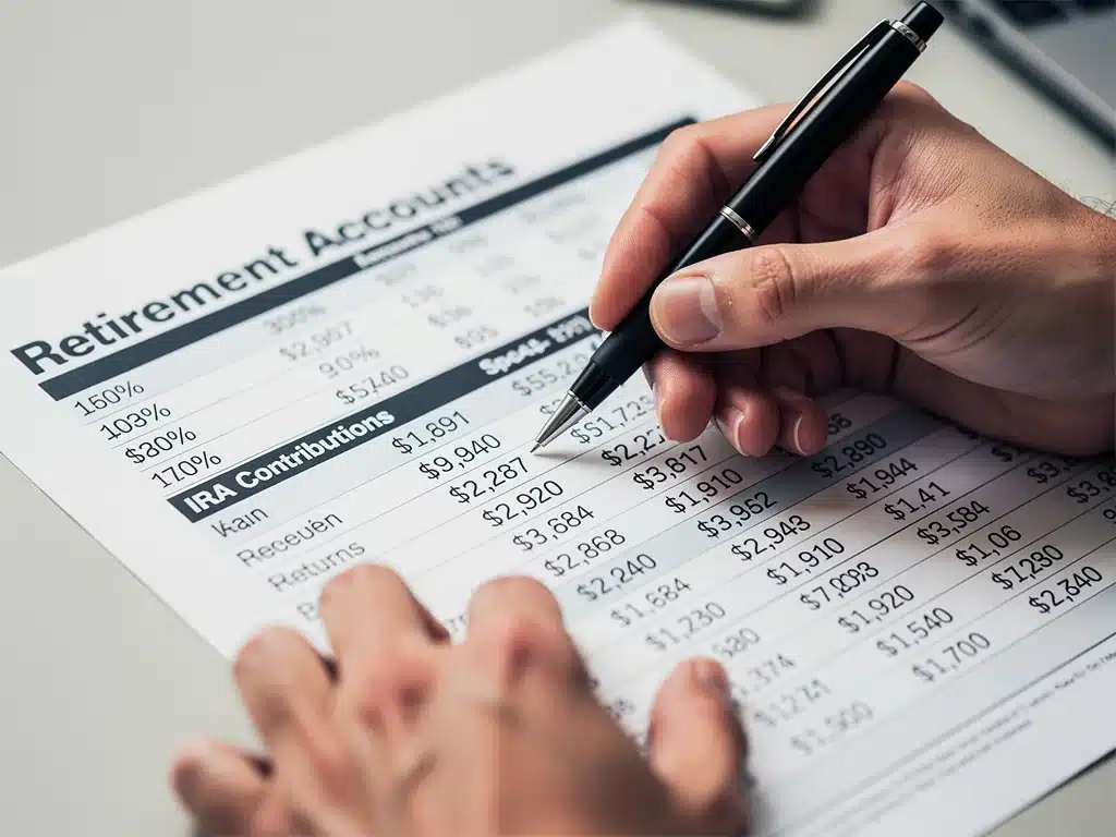 Analyzing financial statements for IRA contribution optimization.
