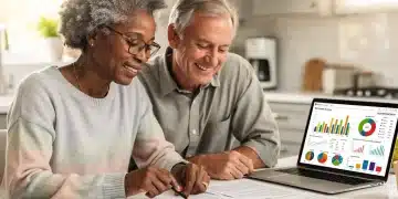 Working retirees reviewing financial documents, understanding 2026 Social Security earnings limit impact
